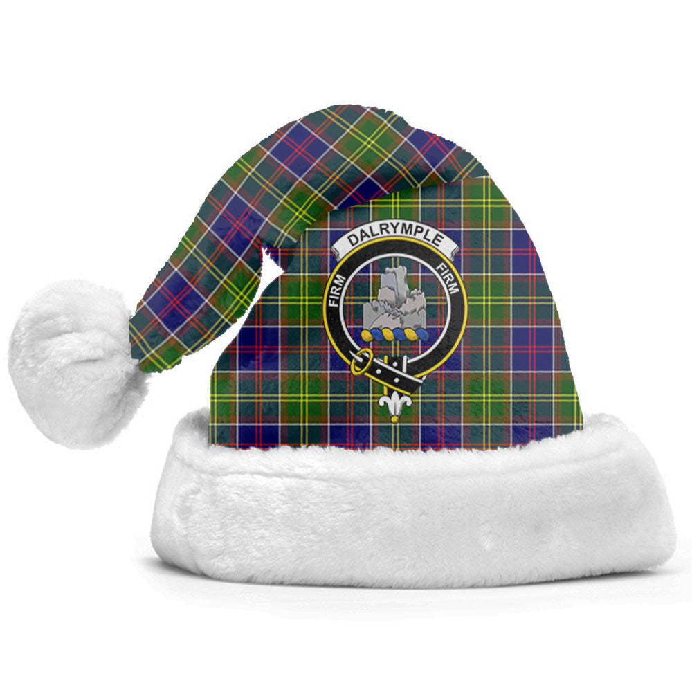 Clan Dalrymple Tartan Crest Christmas Santa Hat LT98 Dalrymple Tartan Tartan Santa Hat