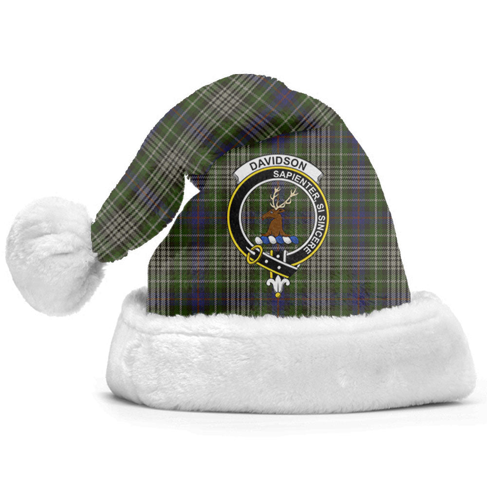 Clan Davidson Tulloch Dress Tartan Crest Christmas Santa Hat TW43 Davidson Tulloch Dress Tartan Tartan Santa Hat