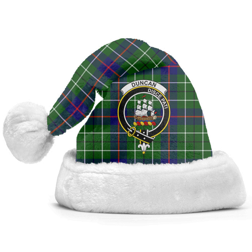 Clan Duncan Modern Tartan Crest Christmas Santa Hat IK54 Duncan Modern Tartan Tartan Santa Hat