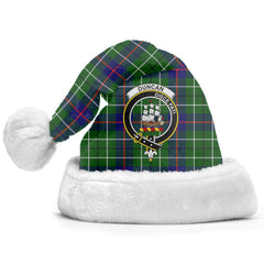 Clan Duncan Modern Tartan Crest Christmas Santa Hat IK54 Duncan Modern Tartan Tartan Santa Hat