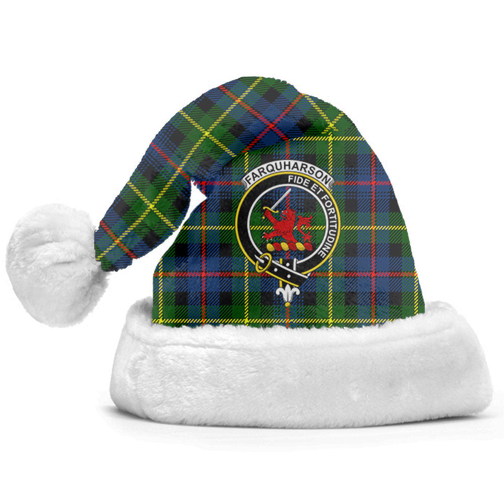 Clan Farquharson Modern Tartan Crest Christmas Santa Hat EN42 Farquharson Modern Tartan Tartan Santa Hat