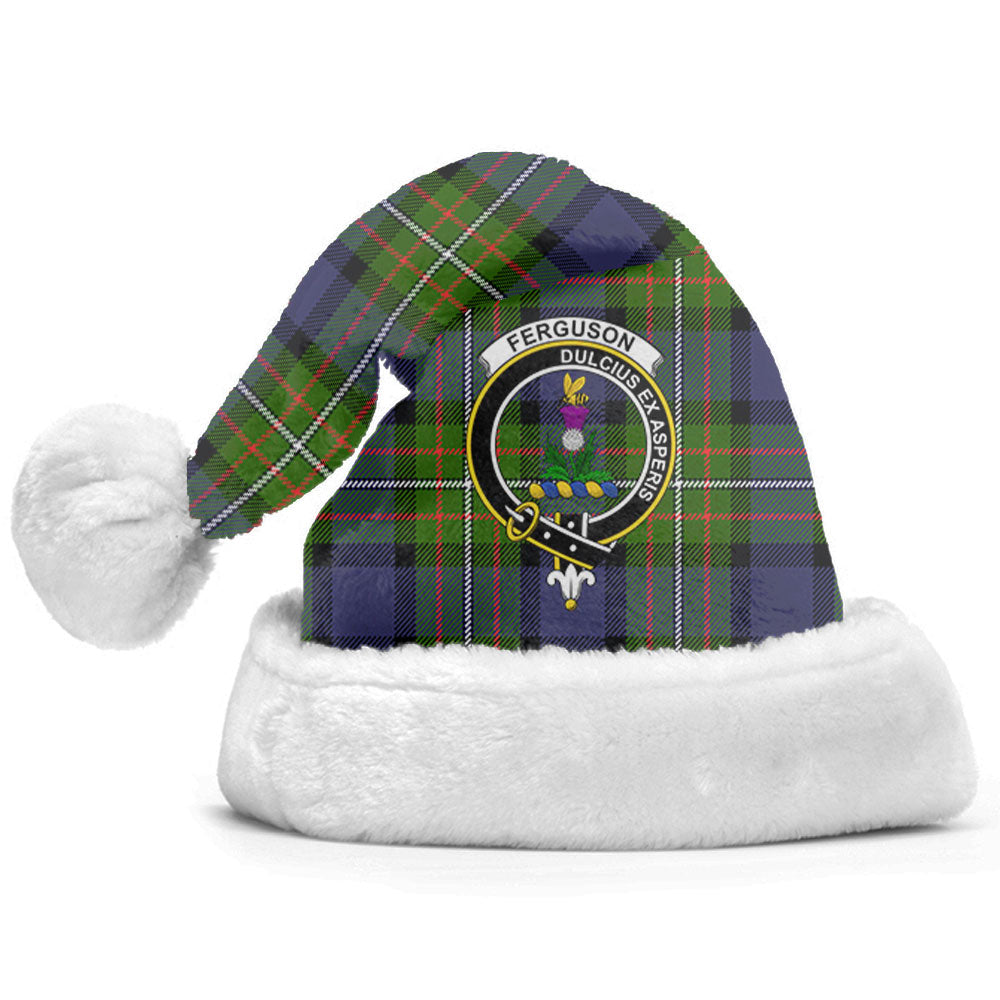 Clan Ferguson Tartan Crest Christmas Santa Hat ZB89 Ferguson Tartan Tartan Santa Hat