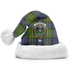 Clan Fergusson Modern Tartan Crest Christmas Santa Hat PY67 Fergusson Modern Tartan Tartan Santa Hat