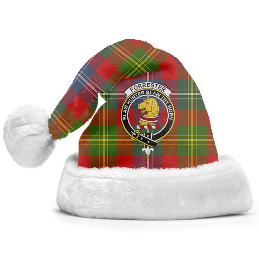 Clan Forrester Tartan Crest Christmas Santa Hat BE66 Forrester Tartan Tartan Santa Hat