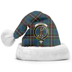Clan Fraser (of Lovat) Hunting Ancient Tartan Crest Christmas Santa Hat OM53 Fraser (of Lovat) Hunting Ancient Tartan Tartan Santa Hat
