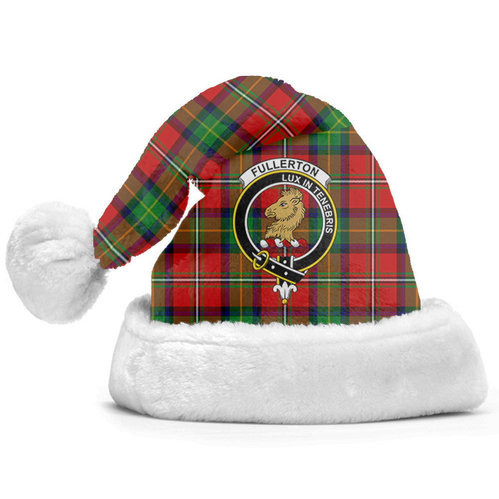 Clan Fullerton Tartan Crest Christmas Santa Hat VG17 Fullerton Tartan Tartan Santa Hat