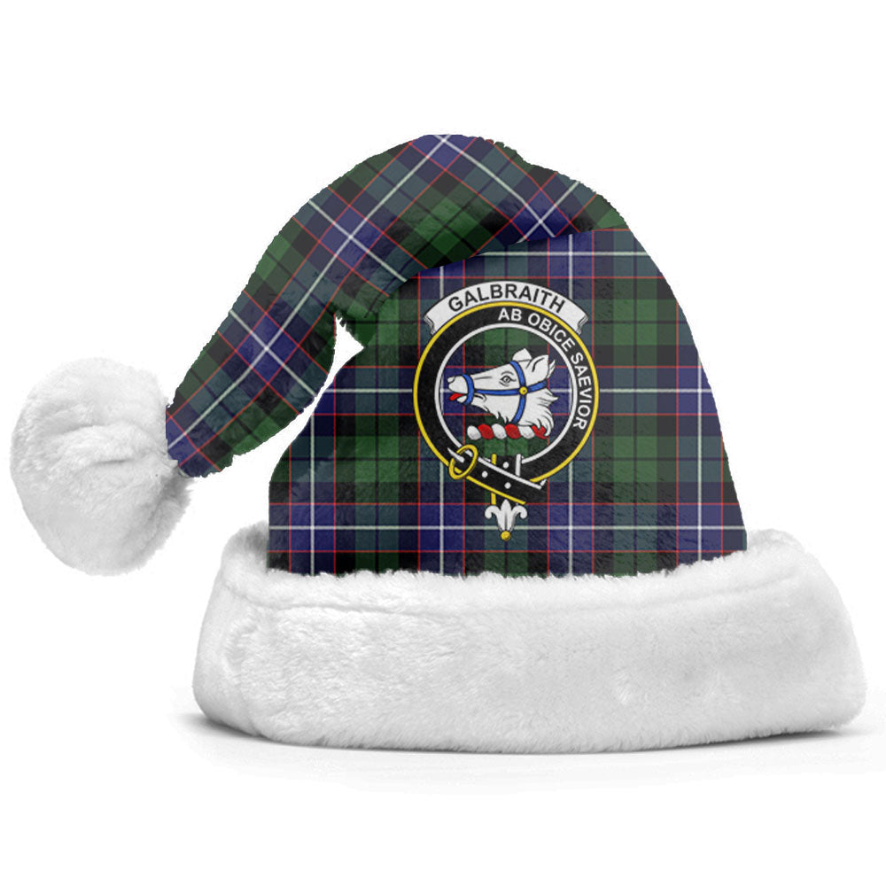Clan Galbraith Modern Tartan Crest Christmas Santa Hat TK54 Galbraith Modern Tartan Tartan Santa Hat