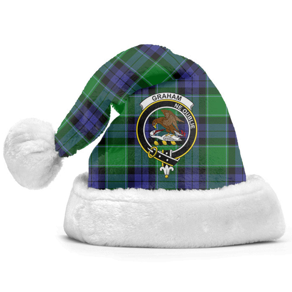 Clan Graham of Menteith Modern Tartan Crest Christmas Santa Hat BZ97 Graham of Menteith Modern Tartan Tartan Santa Hat
