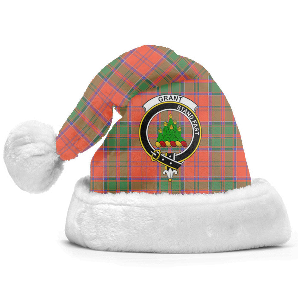Clan Grant Ancient Tartan Crest Christmas Santa Hat WN22 Grant Ancient Tartan Tartan Santa Hat