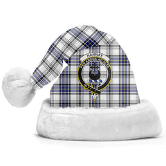 Clan Hannay Modern Tartan Crest Christmas Santa Hat BS51 Hannay Modern Tartan Tartan Santa Hat