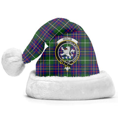 Clan Inglis Modern Tartan Crest Christmas Santa Hat TF12 Inglis Modern Tartan Tartan Santa Hat