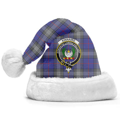 Clan Kinnaird Tartan Crest Christmas Santa Hat OS59 Kinnaird Tartan Tartan Santa Hat