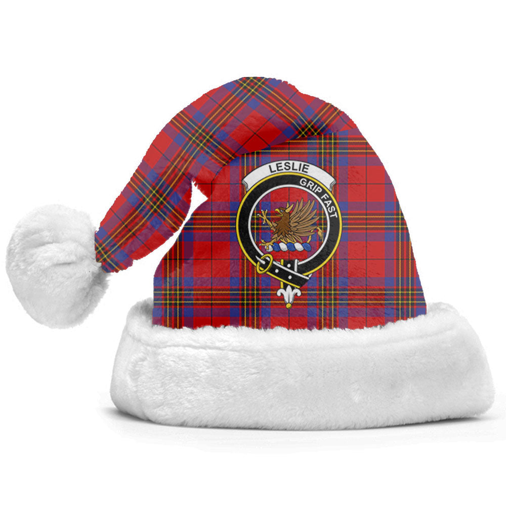 Clan Leslie Modern Tartan Crest Christmas Santa Hat DM29 Leslie Modern Tartan Tartan Santa Hat