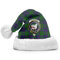 Clan Lockhart Modern Tartan Crest Christmas Santa Hat WY18 Lockhart Modern Tartan Tartan Santa Hat