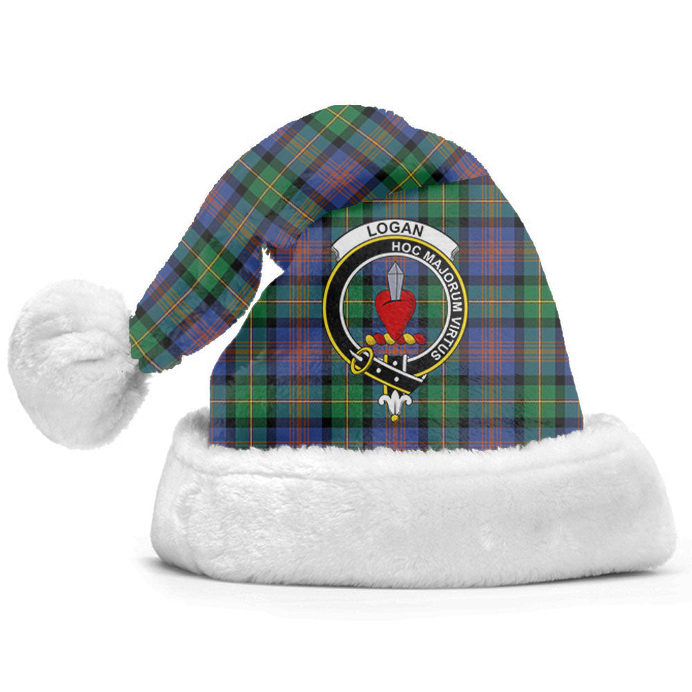 Clan Logan Ancient Tartan Crest Christmas Santa Hat EZ56 Logan Ancient Tartan Tartan Santa Hat