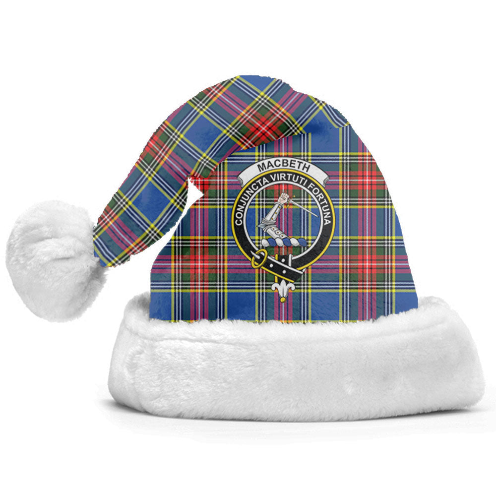 Clan MacBeth Modern Tartan Crest Christmas Santa Hat DW49 MacBeth Modern Tartan Tartan Santa Hat