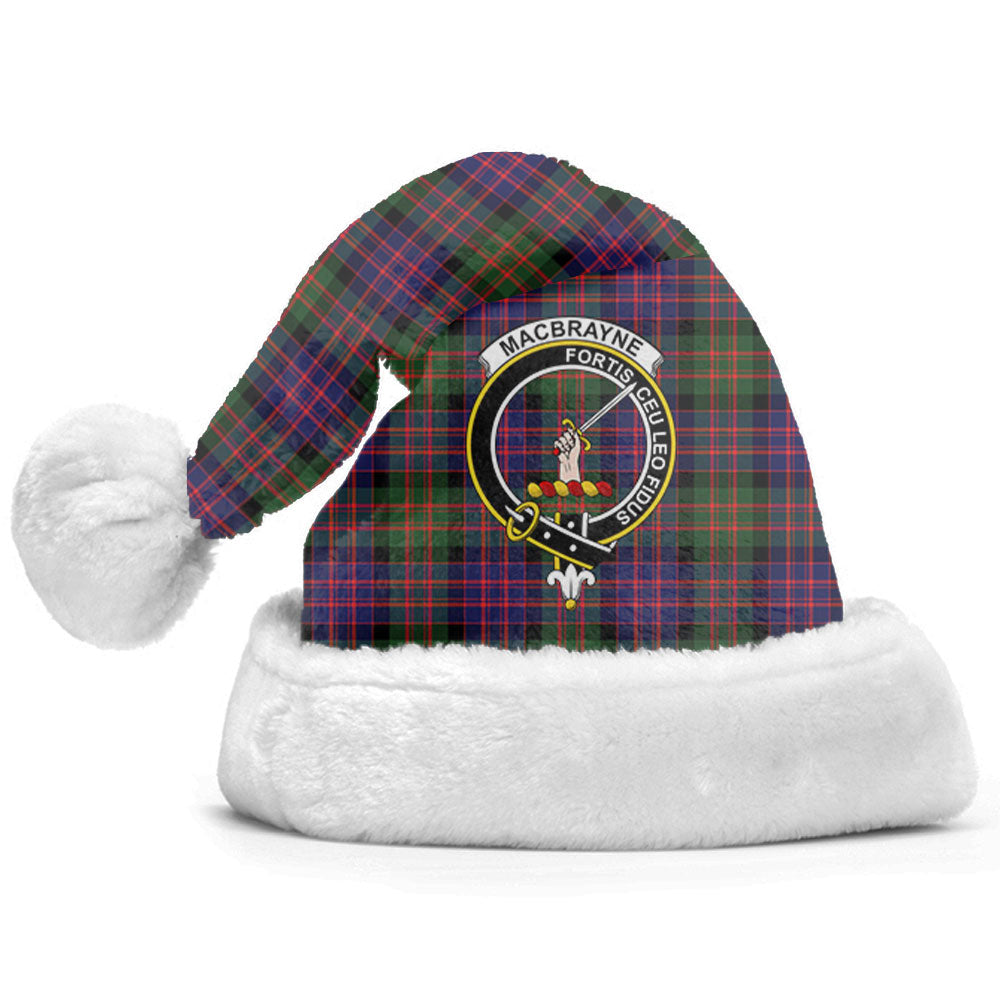 Clan MacBrayne Tartan Crest Christmas Santa Hat VQ52 MacBrayne Tartan Tartan Santa Hat