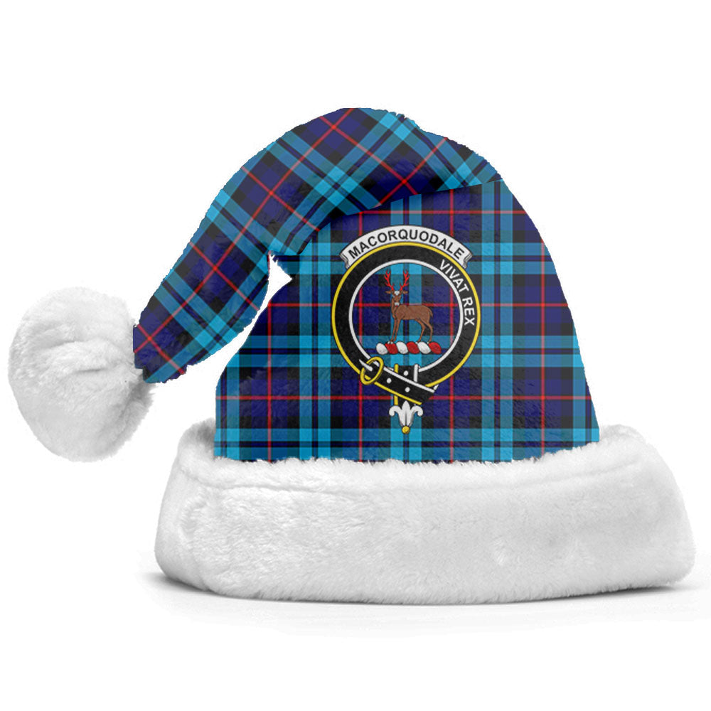 Clan MacCorquodale Tartan Crest Christmas Santa Hat ES20 MacCorquodale Tartan Tartan Santa Hat
