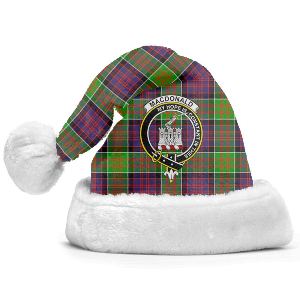 Clan MacDonald (Clan Ranald) Tartan Crest Christmas Santa Hat SO83 MacDonald (Clan Ranald) Tartan Tartan Santa Hat