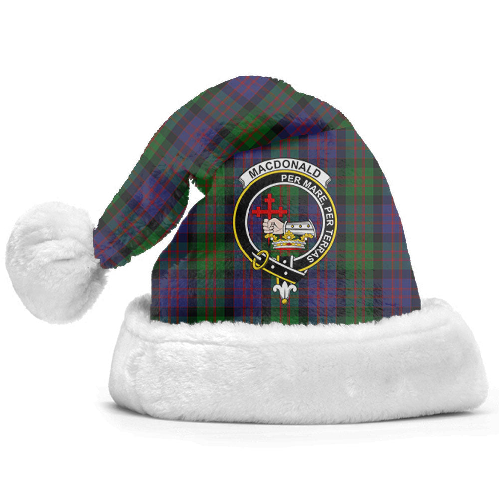 Clan MacDonald Tartan Crest Christmas Santa Hat GI30 MacDonald Tartan Tartan Santa Hat