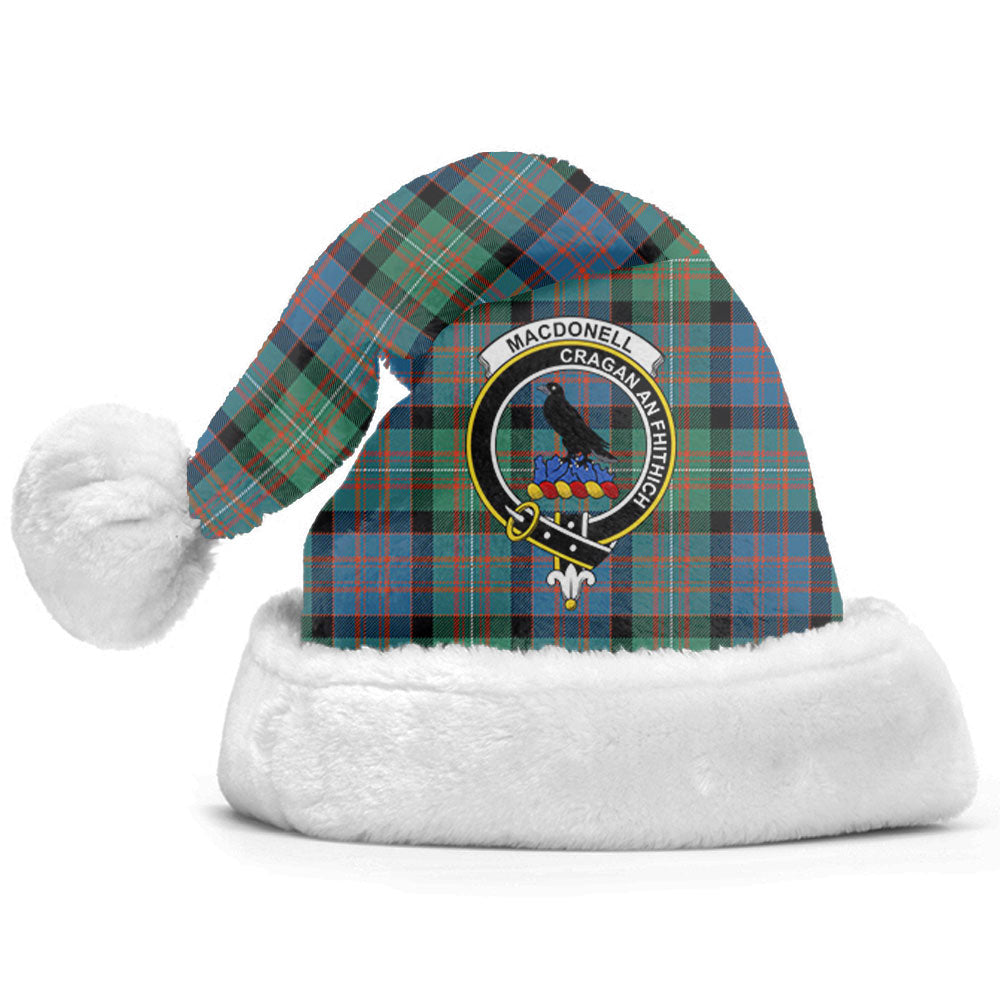 Clan MacDonnell of Glengarry Ancient Tartan Crest Christmas Santa Hat YZ37 MacDonnell of Glengarry Ancient Tartan Tartan Santa Hat