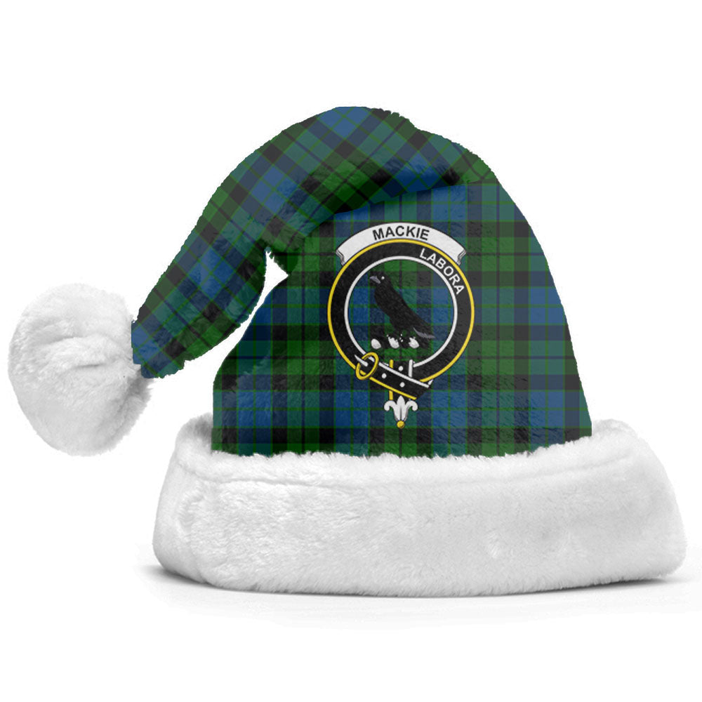 Clan MacKie Tartan Crest Christmas Santa Hat FM56 MacKie Tartan Tartan Santa Hat