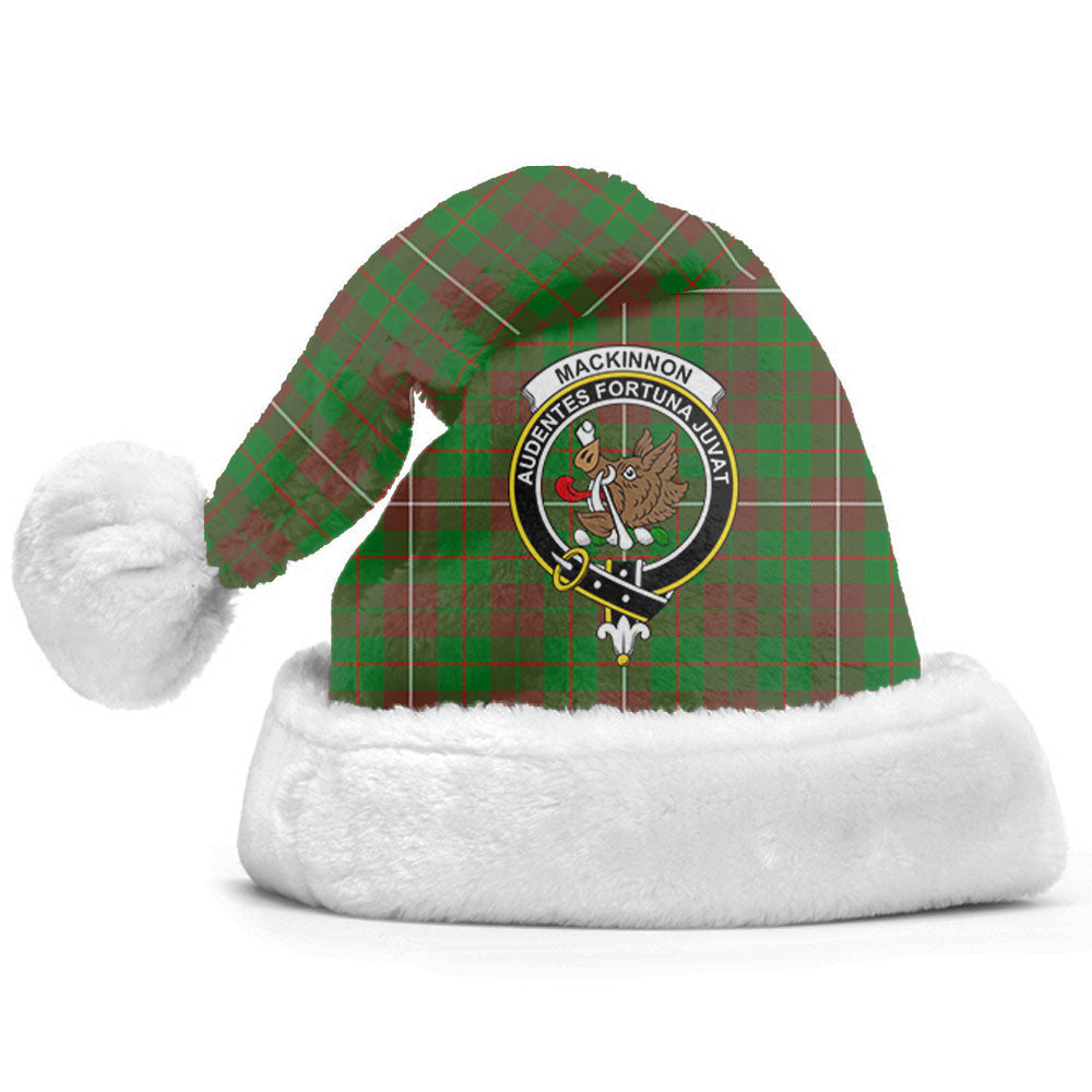 Clan MacKinnon Hunting Modern Tartan Crest Christmas Santa Hat EQ48 MacKinnon Hunting Modern Tartan Tartan Santa Hat