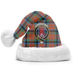 Clan MacNaughton Ancient Tartan Crest Christmas Santa Hat BR57 MacNaughton Ancient Tartan Tartan Santa Hat