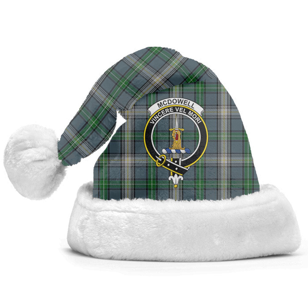 Clan McDowell (MacDowell) Tartan Crest Christmas Santa Hat FV78 McDowell (MacDowell) Tartan Tartan Santa Hat