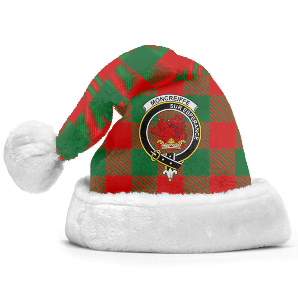 Clan Moncreiffe (or Moncreiff) Tartan Crest Christmas Santa Hat ER29 Moncreiffe (or Moncreiff) Tartan Tartan Santa Hat