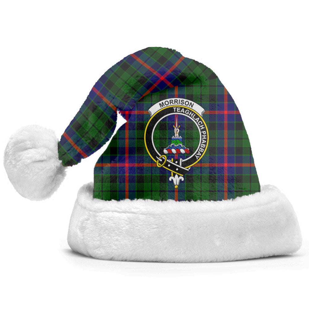 Clan Morrison Modern Tartan Crest Christmas Santa Hat JC29 Morrison Modern Tartan Tartan Santa Hat