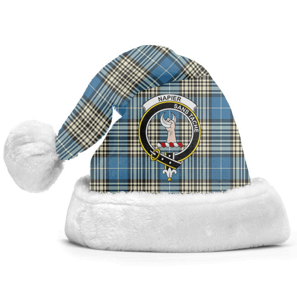 Clan Napier Ancient Tartan Crest Christmas Santa Hat LZ96 Napier Ancient Tartan Tartan Santa Hat