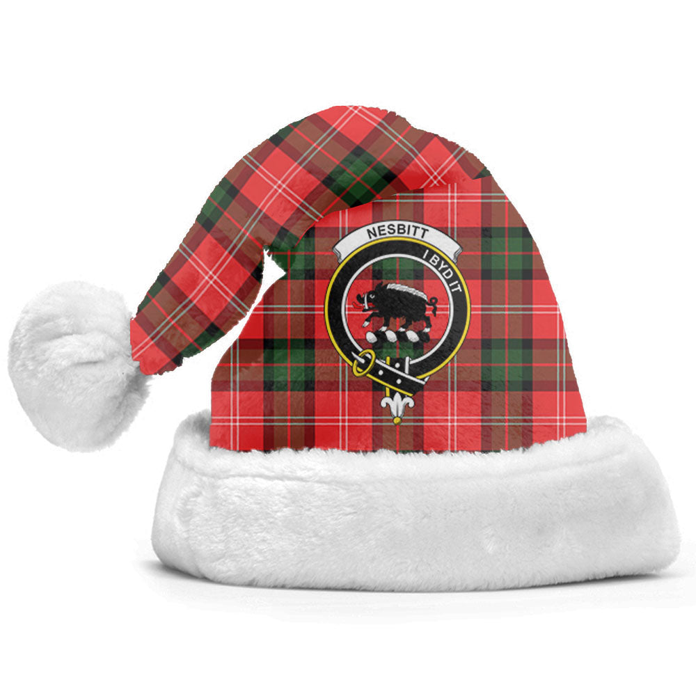 Clan Nesbitt Modern Tartan Crest Christmas Santa Hat SU32 Nesbitt Modern Tartan Tartan Santa Hat