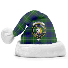 Clan Oliphant Modern Tartan Crest Christmas Santa Hat RY28 Oliphant Modern Tartan Tartan Santa Hat