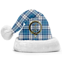 Clan Roberton Tartan Crest Christmas Santa Hat PZ95 Roberton Tartan Tartan Santa Hat