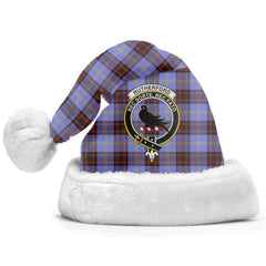 Clan Rutherford Tartan Crest Christmas Santa Hat YX53 Rutherford Tartan Tartan Santa Hat