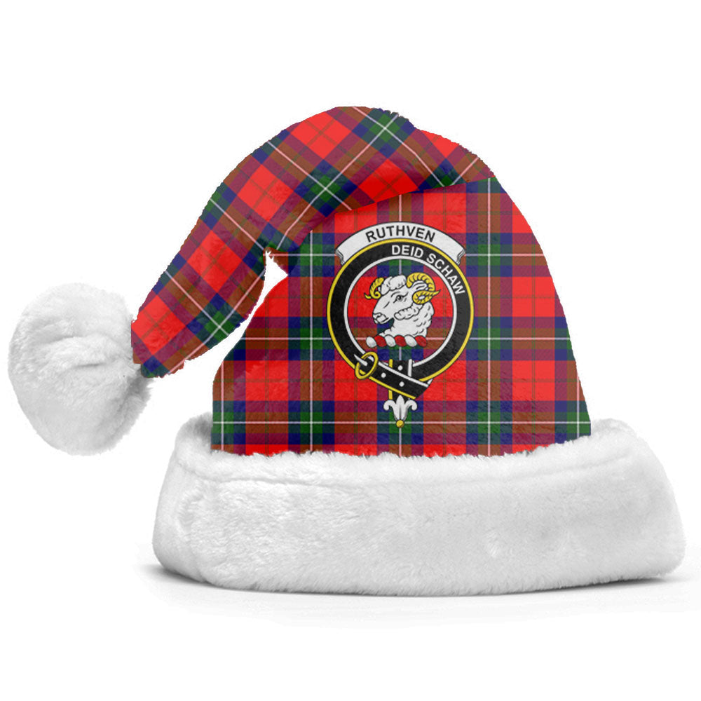 Clan Ruthven Modern Tartan Crest Christmas Santa Hat AV46 Ruthven Modern Tartan Tartan Santa Hat
