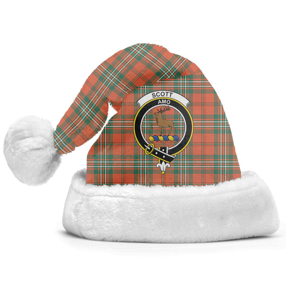 Clan Scott Ancient Tartan Crest Christmas Santa Hat CS99 Clan Scott (Scott Tartan) Tartan Santa Hat