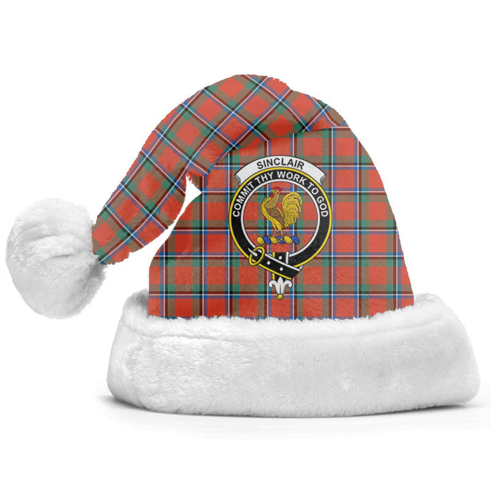 Clan Sinclair Ancient Tartan Crest Christmas Santa Hat CY75 Sinclair Ancient Tartan Tartan Santa Hat