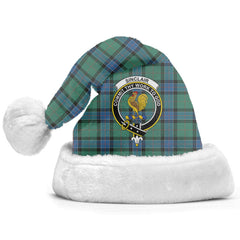 Clan Sinclair Hunting Ancient Tartan Crest Christmas Santa Hat TH41 Sinclair Hunting Ancient Tartan Tartan Santa Hat