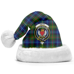 Clan Smith Modern Tartan Crest Christmas Santa Hat SW40 Smith Modern Tartan Tartan Santa Hat