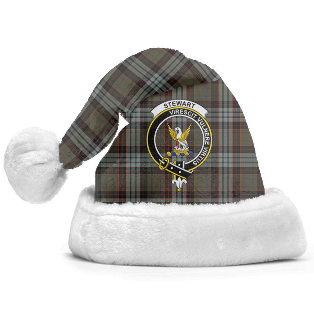 Clan Stewart Old Weathered Tartan Crest Christmas Santa Hat TF30 Stewart Old Weathered Tartan Tartan Santa Hat