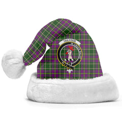 Clan Tailyour Tartan Crest Christmas Santa Hat TM18 Tailyour Tartan Tartan Santa Hat