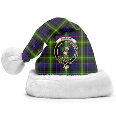 Clan Watson Modern Tartan Crest Christmas Santa Hat LR32 Watson Modern Tartan Tartan Santa Hat