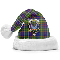 Clan Whitelaw Tartan Crest Christmas Santa Hat RN24 Whitelaw Tartan Tartan Santa Hat