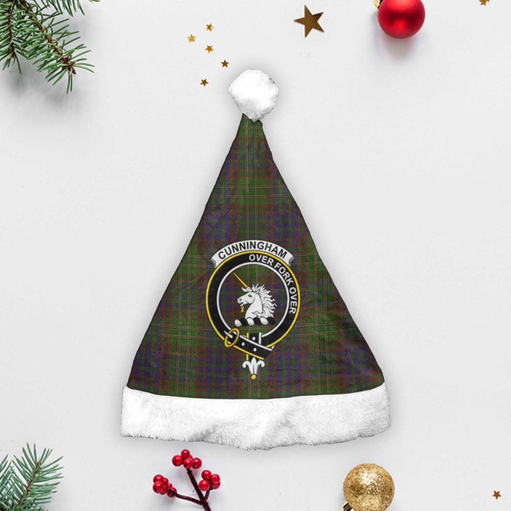 Clan Cunningham Hunting Modern Tartan Crest Christmas Santa Hat ZS54 Cunningham Hunting Modern Tartan Tartan Santa Hat