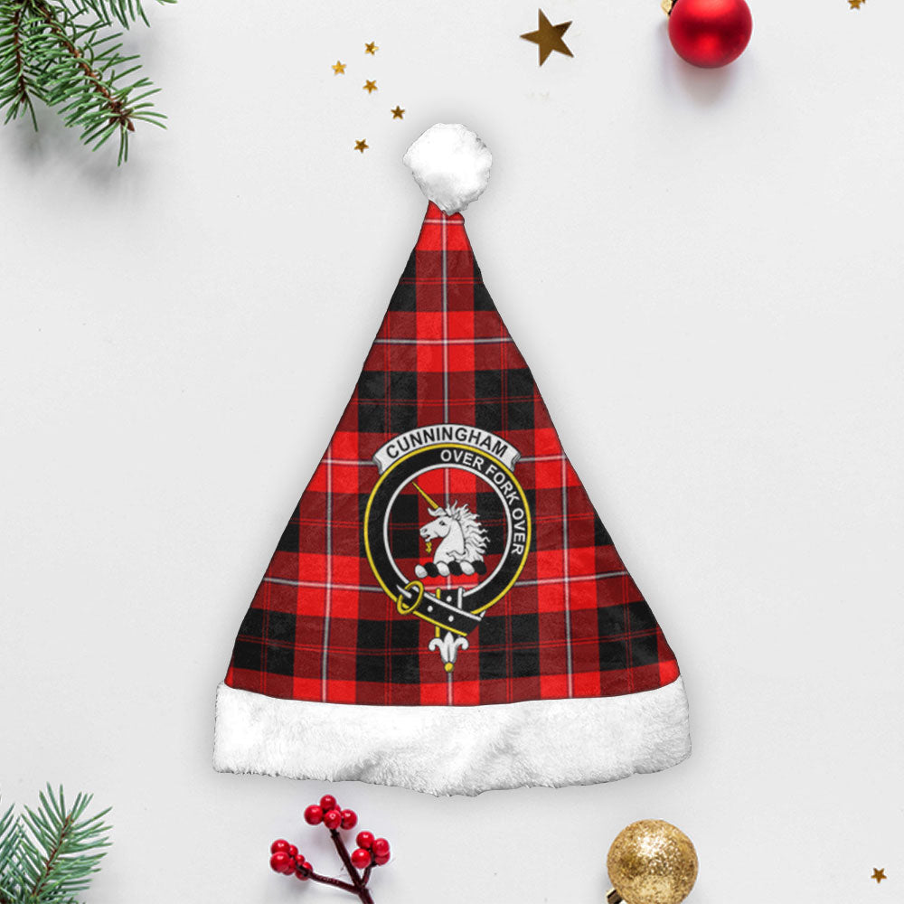 Clan Cunningham Modern Tartan Crest Christmas Santa Hat JF62 Cunningham Modern Tartan Tartan Santa Hat