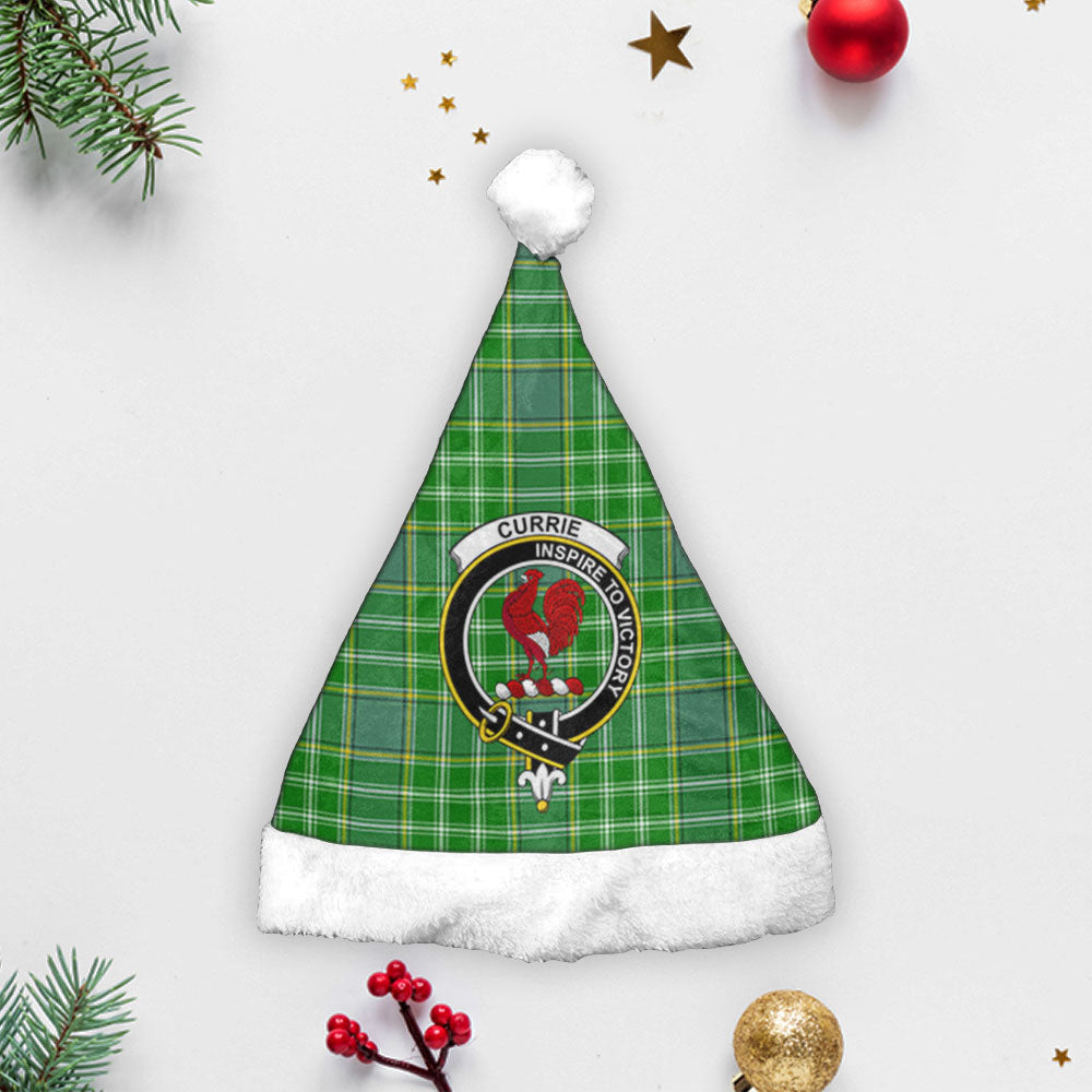 Clan Currie or Curry Tartan Crest Christmas Santa Hat KZ16 Currie or Curry Tartan Tartan Santa Hat