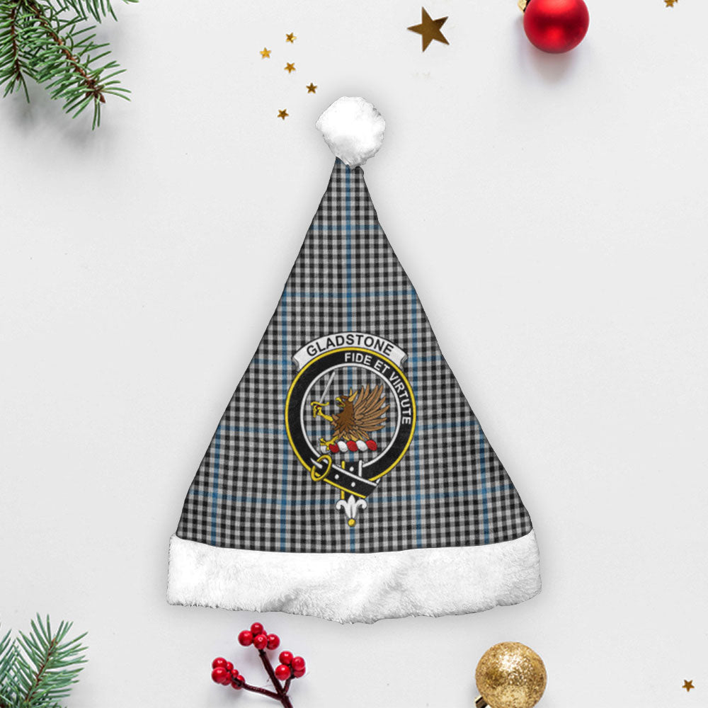 Clan Gladstone Tartan Crest Christmas Santa Hat QT73 Gladstone Tartan Tartan Santa Hat