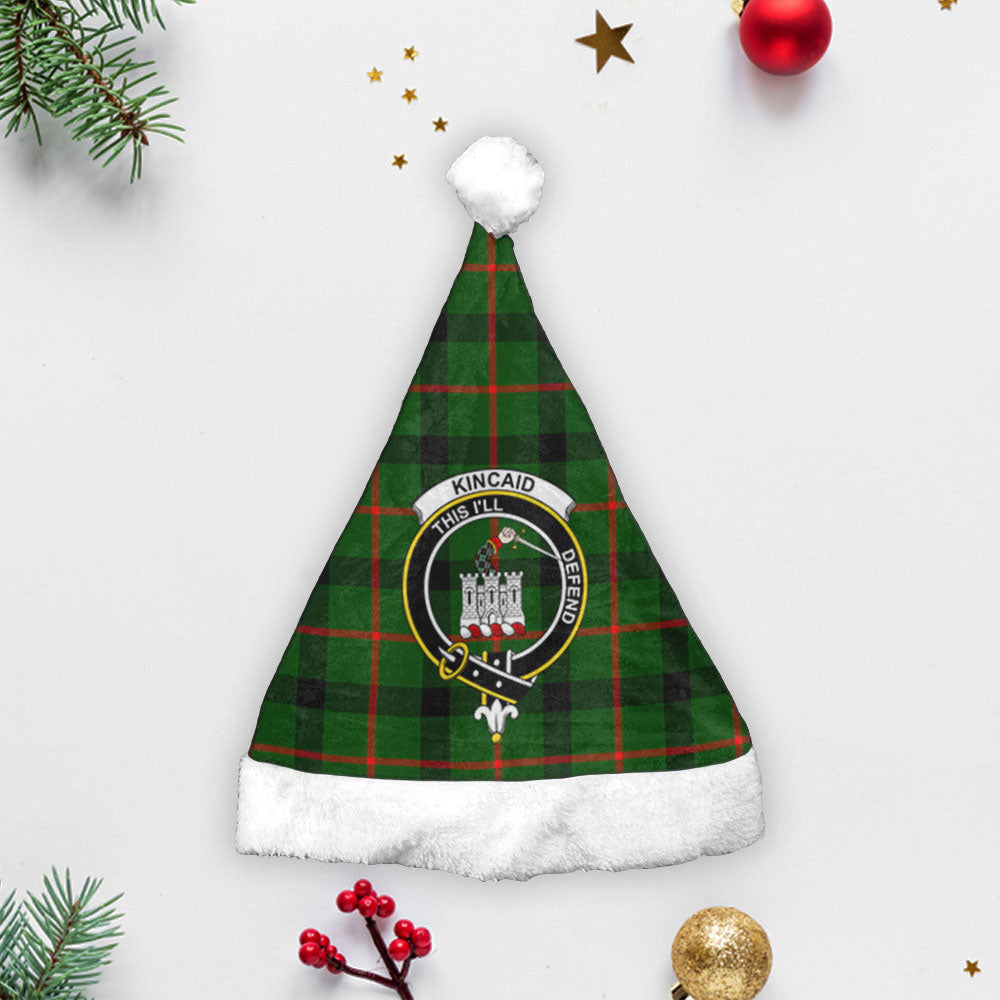 Clan Kincaid Tartan Crest Christmas Santa Hat UG26 Kincaid Tartan Tartan Santa Hat